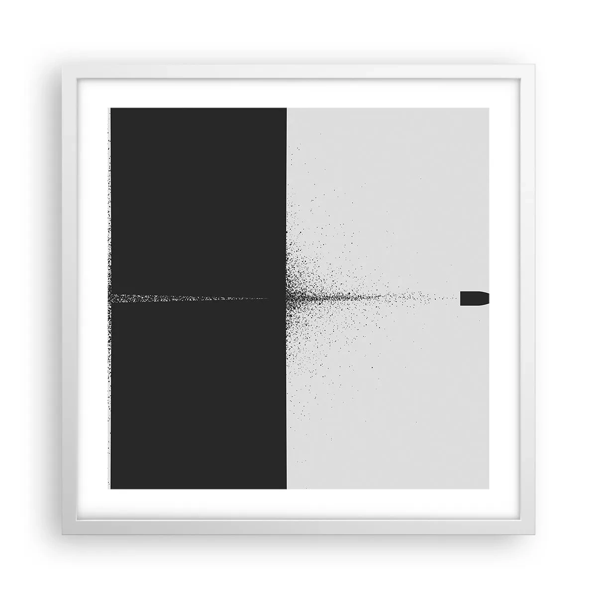 Poster in einem weißen Rahmen - Direkt zum Ziel - 50x50 cm