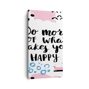 Bild auf Leinwand - Leinwandbild - Wie man glücklich wird - 45x80 cm