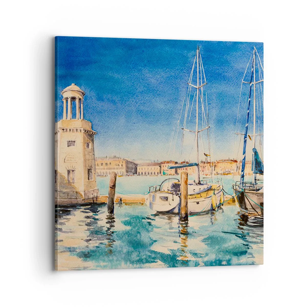 Bild auf Leinwand - Leinwandbild - Sonnige Lagune - 70x70 cm