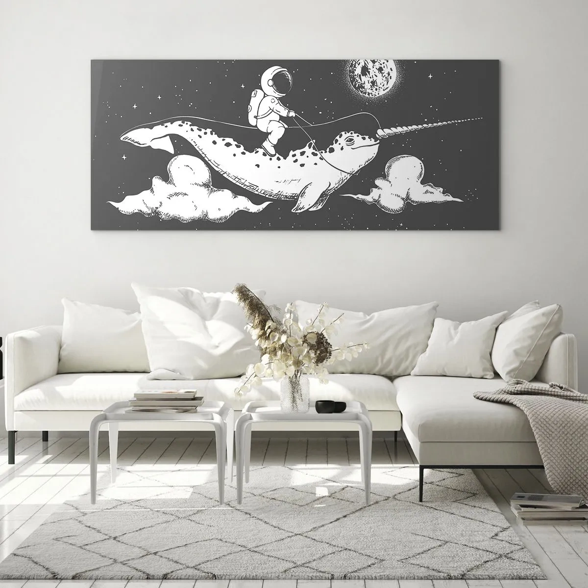 Glasbild - Bild auf glas - Weltraumreiter - 100x40 cm