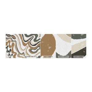 Fototapeten Muster Selbstklebend Deluxe Sticker - Mäander in Erdfarben - Abstraktion, Stück, Boho - 100x30 cm