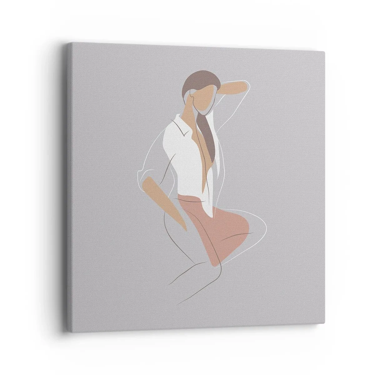 Bild auf Leinwand - Leinwandbild - Umriss der Anmut - 40x40 cm