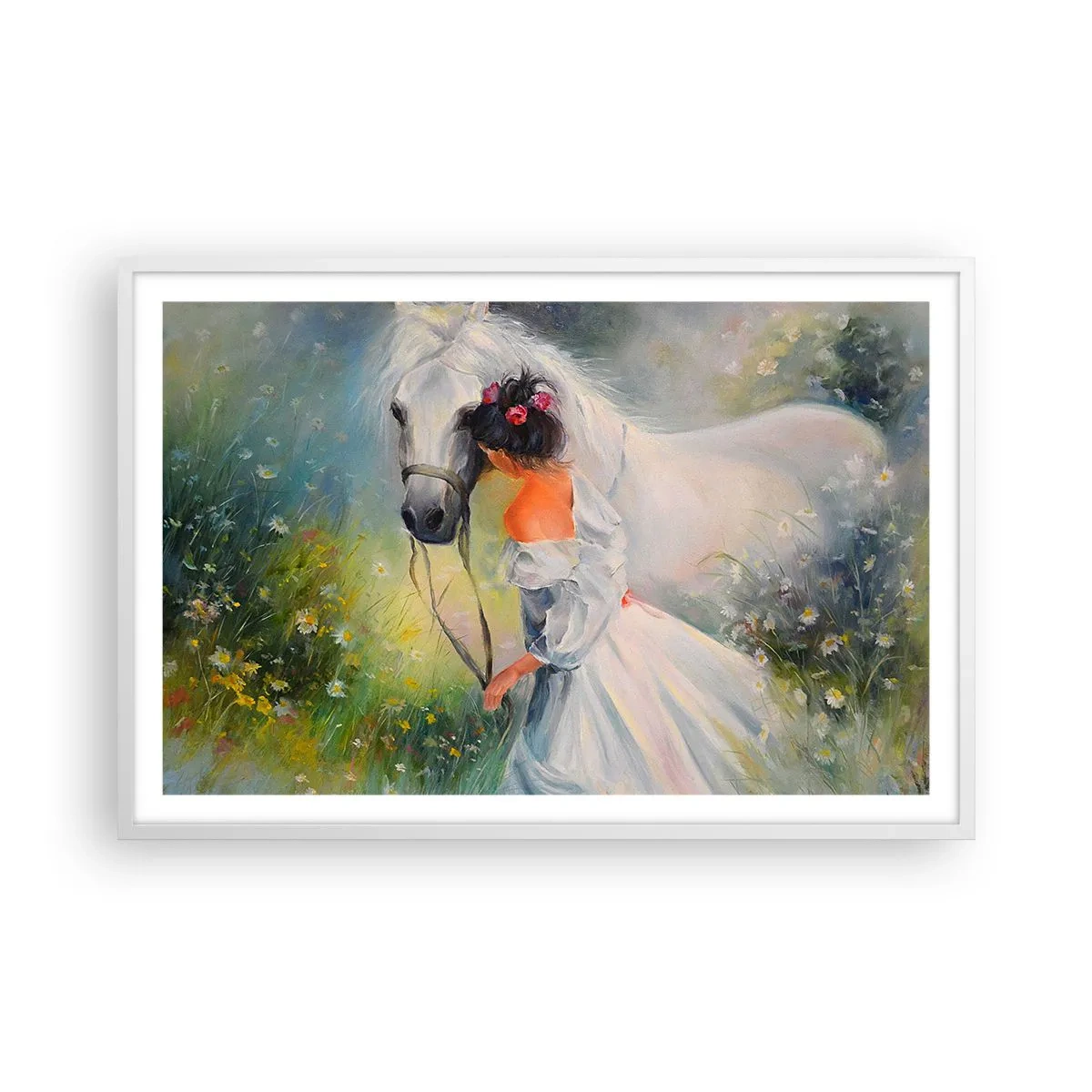 Poster in einem weißen Rahmen - Wie aus einem schönen Traum - 91x61 cm
