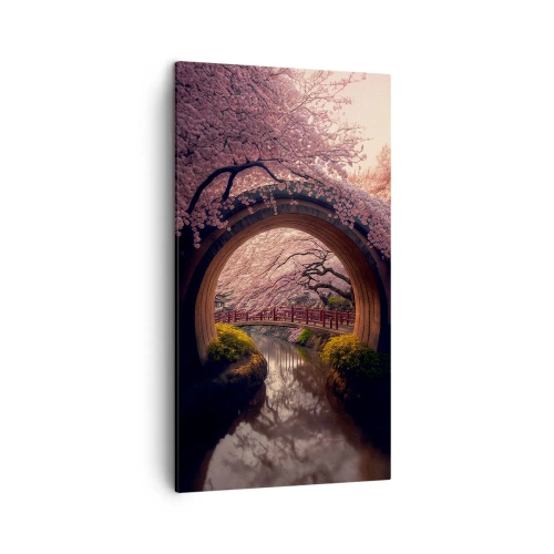 Bild auf Leinwand - Leinwandbild - Japanischer Frühling - 45x80 cm