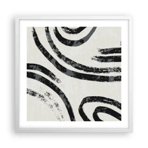 Poster in einem weißen Rahmen - Bei Hälfte angehalten - 50x50 cm