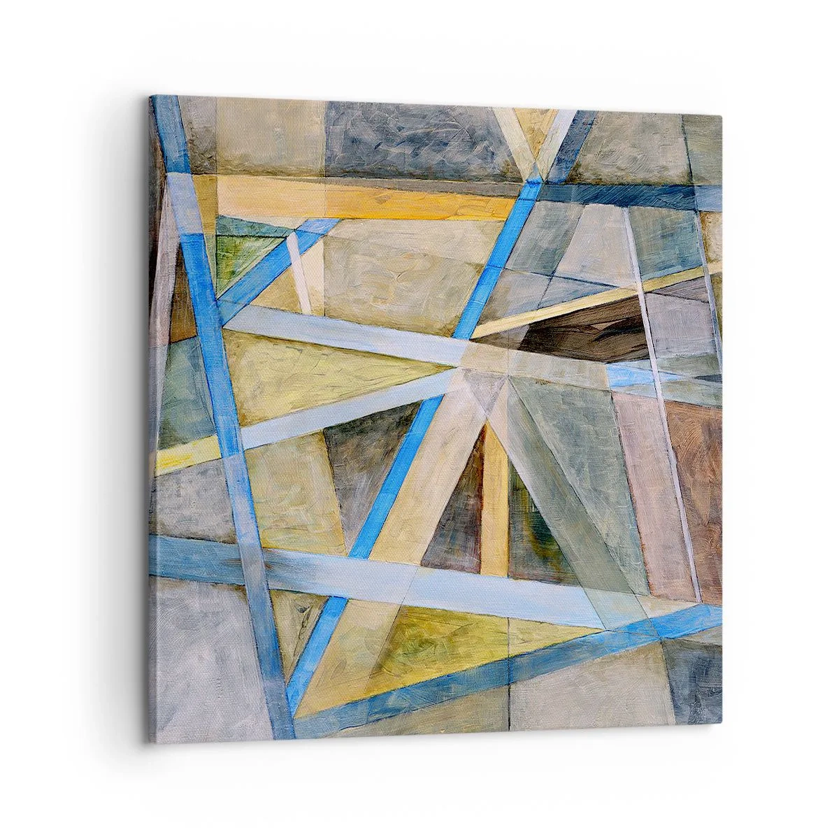 Bild auf Leinwand - Leinwandbild - Gerade oder diagonal? - 60x60 cm