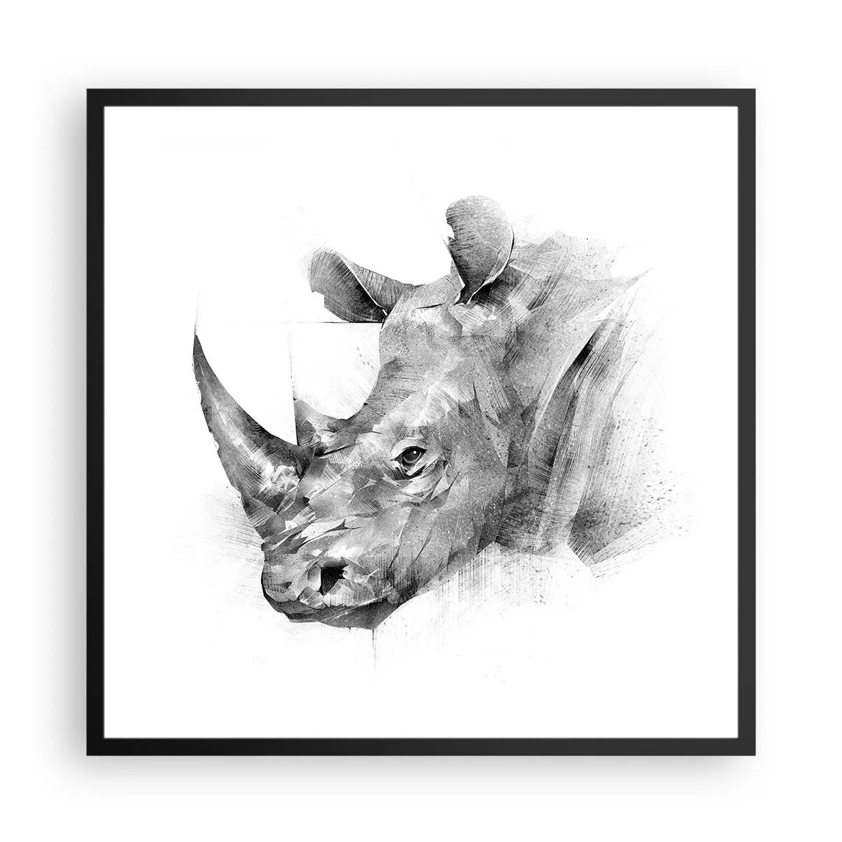 Poster in einem schwarzem Rahmen - Afrikanisches Porträt - 60x60 cm