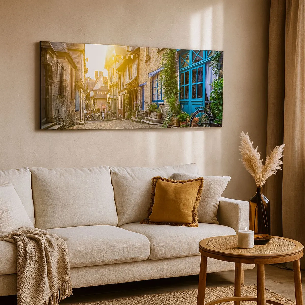 Bild auf Leinwand - Leinwandbild - Der weiße Geist der Stadt - 100x40 cm
