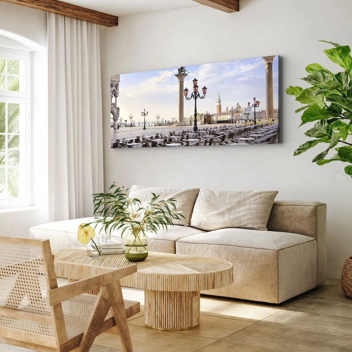 Bild auf Leinwand - Leinwandbild - Wir laden Sie ein, alles ist bereit - 100x40 cm