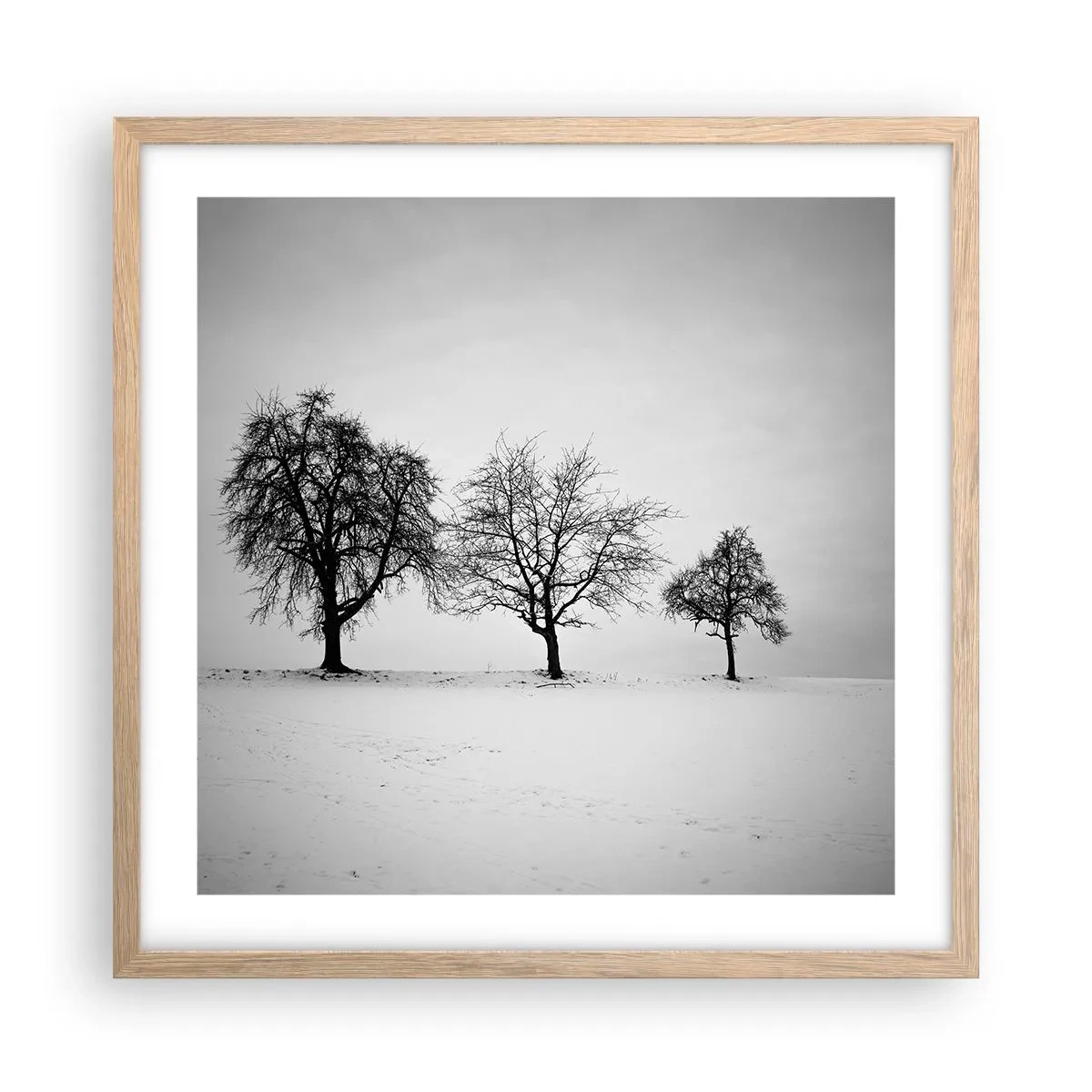 Poster in einem Rahmen aus heller Eiche - Wovon träumen sie? - 50x50 cm