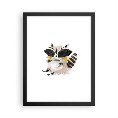 Poster in einem schwarzem Rahmen - Mein Freund der Waschbär - 30x40 cm