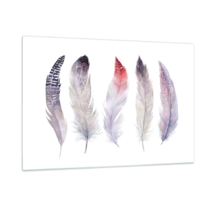 Glasbild - Bild auf glas - Zart wie bunter Nebel - 120x80cm - Zart wie mehrfarbiger Nebel - Moderne Wanddekoration für Wohnzimmer und Schlafzimmer ARTTOR