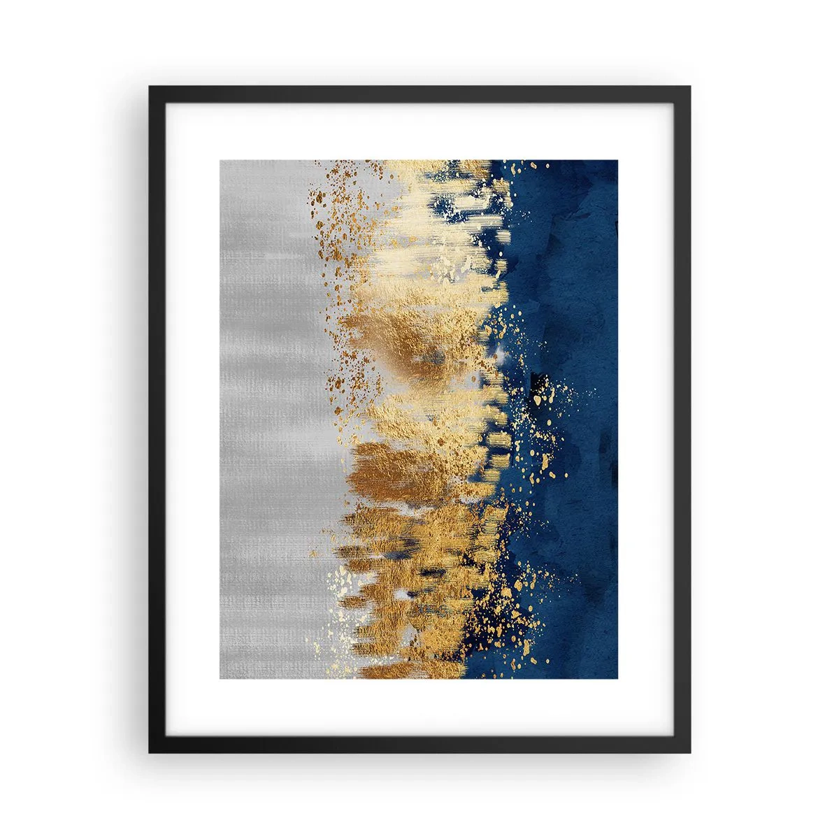 Poster in einem schwarzem Rahmen - Moderne Komposition mit Glanz - 40x50 cm