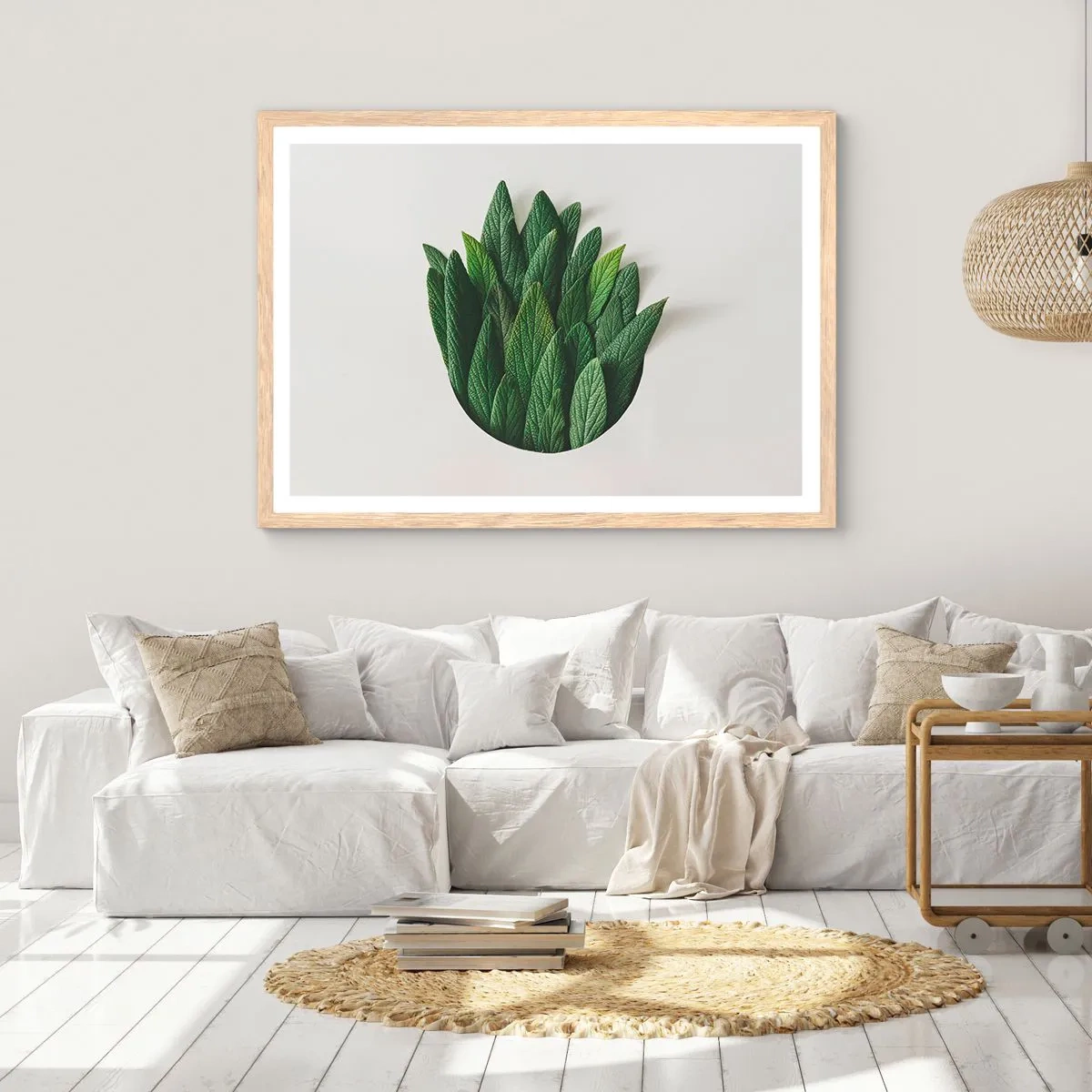 Poster in einem Rahmen aus heller Eiche - Ungebremste Neugier - 50x40 cm