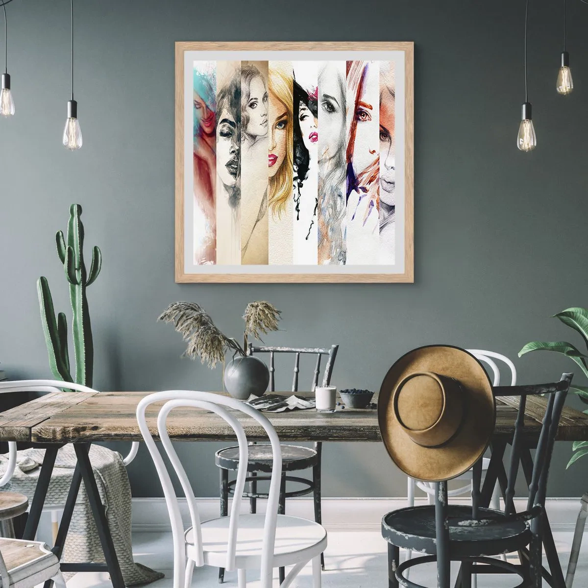 Poster in einem Rahmen aus heller Eiche - Und es ist immer DU - 30x30 cm