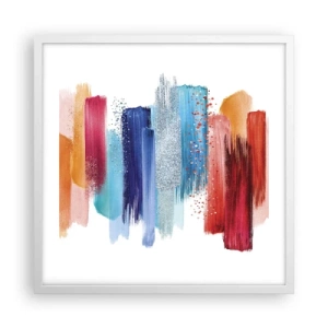 Poster in einem weißen Rahmen - Auf und ab - 50x50 cm