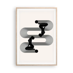 Poster in einem Rahmen aus heller Eiche - Sinnliche Symmetrie - 70x100 cm