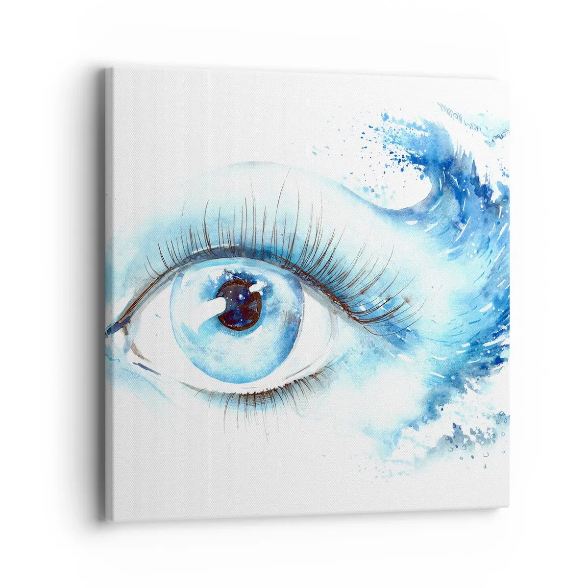 Bild auf Leinwand - Leinwandbild - Tauchen Sie ein in das Blau der Blicke - 40x40 cm