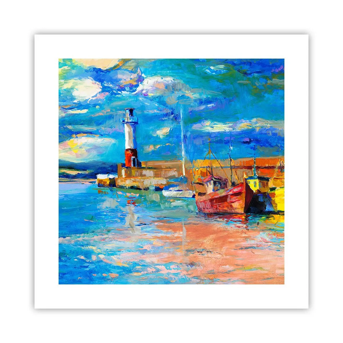 Poster - Ein Nachmittag in der Regenbogenbucht - 40x40 cm