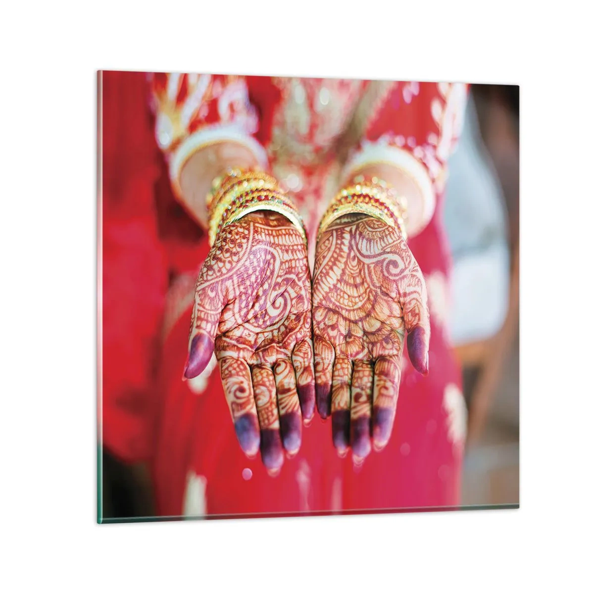 Glasbild - Bild auf glas - Bereit, das Glück zu fangen? - 50x50 cm