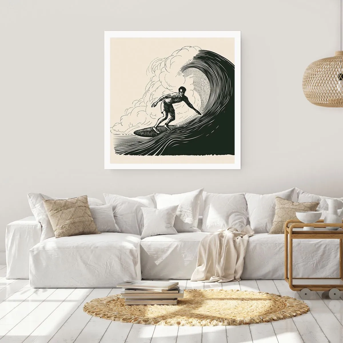 Poster - König der Welle - 40x40 cm