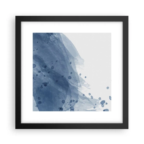 Poster in einem schwarzem Rahmen - Blauer Tüll - 30x30 cm