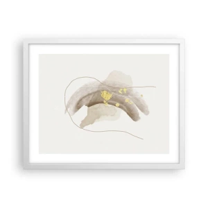 Poster in einem weißen Rahmen - Im Weltraum begegnet - 50x40 cm