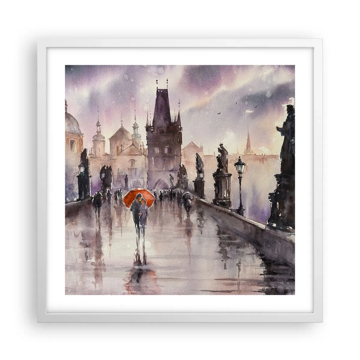 Poster in einem weißen Rahmen - Leute verändern sich nicht - 50x50 cm