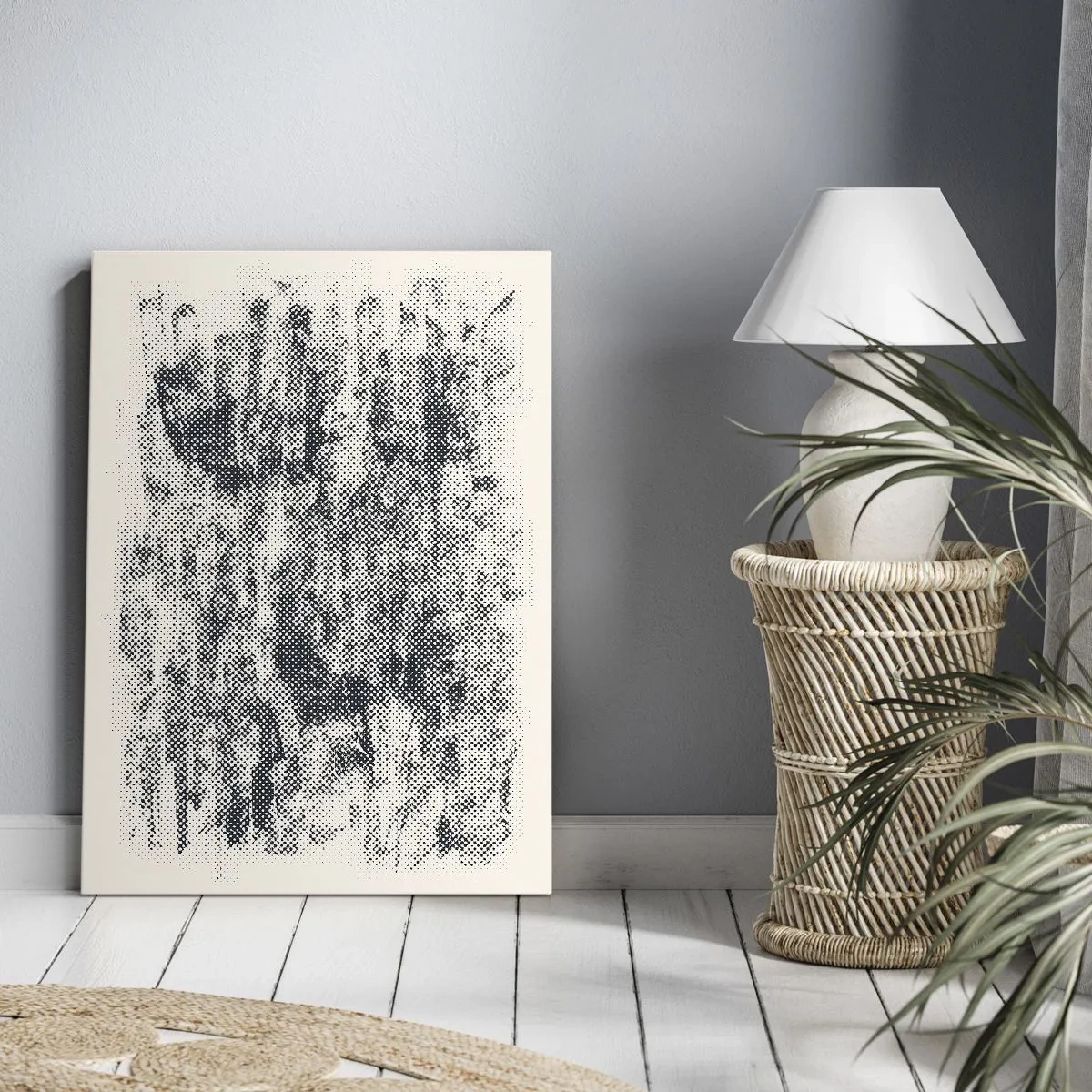 Bild auf Leinwand - Leinwandbild - Nebelige Komposition - 55x100 cm