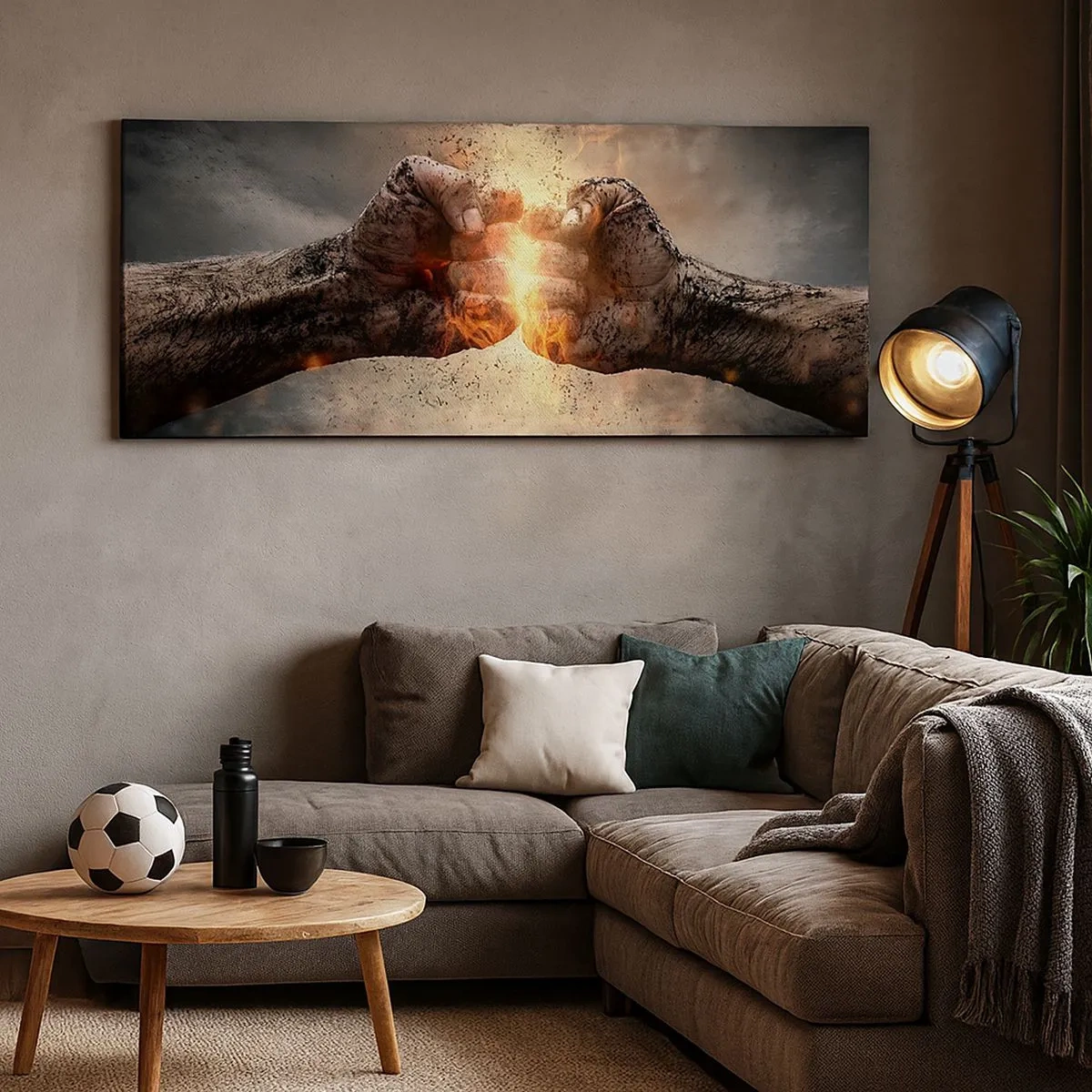 Bild auf Leinwand - Leinwandbild - Steh auf für einen Kampf - 100x40 cm