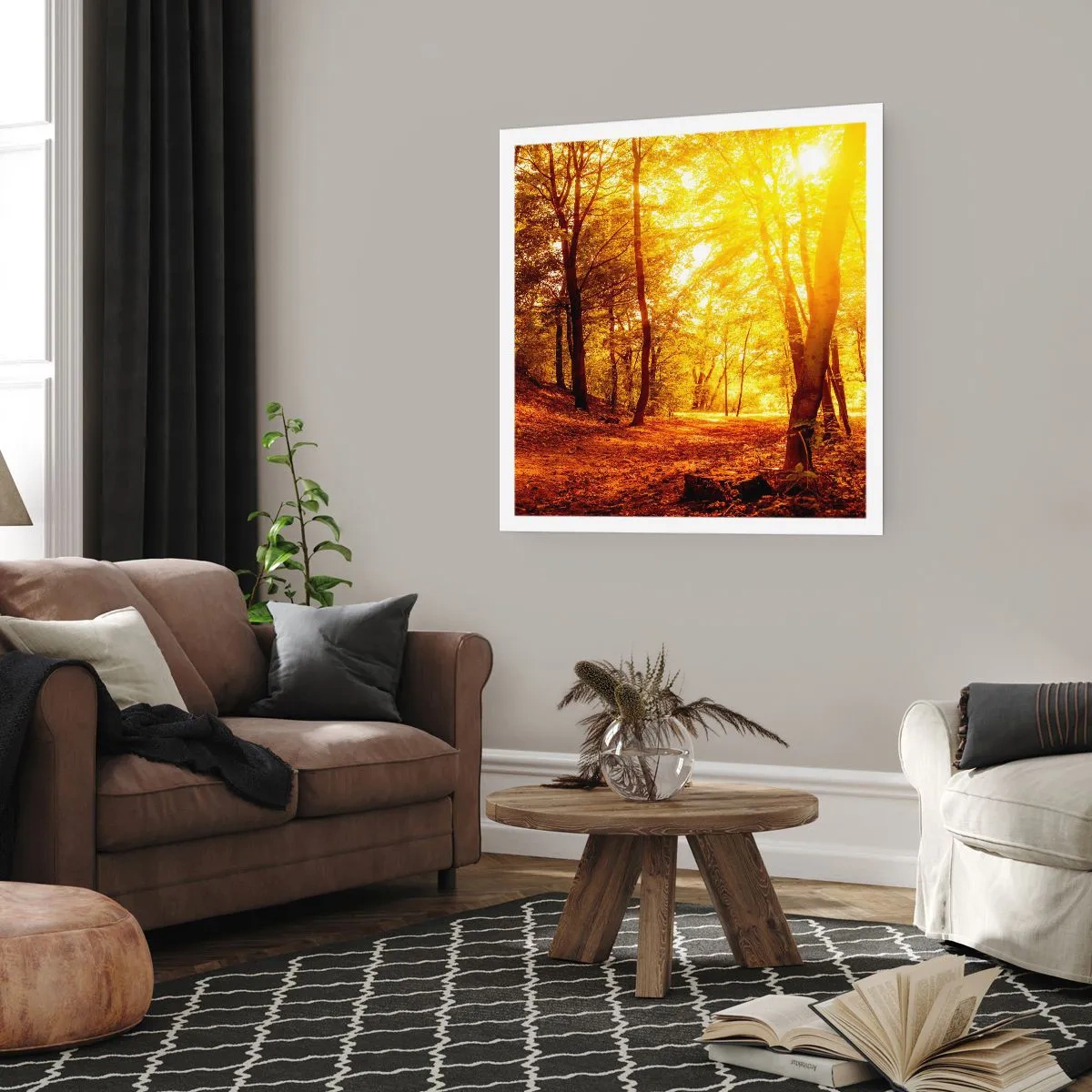 Poster - Auf die goldene Lichtung - 40x40 cm