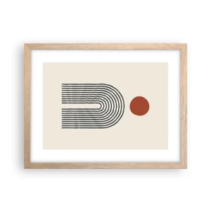 Poster in einem Rahmen aus heller Eiche - Magnetismus von Formen und Farben - 40x30 cm