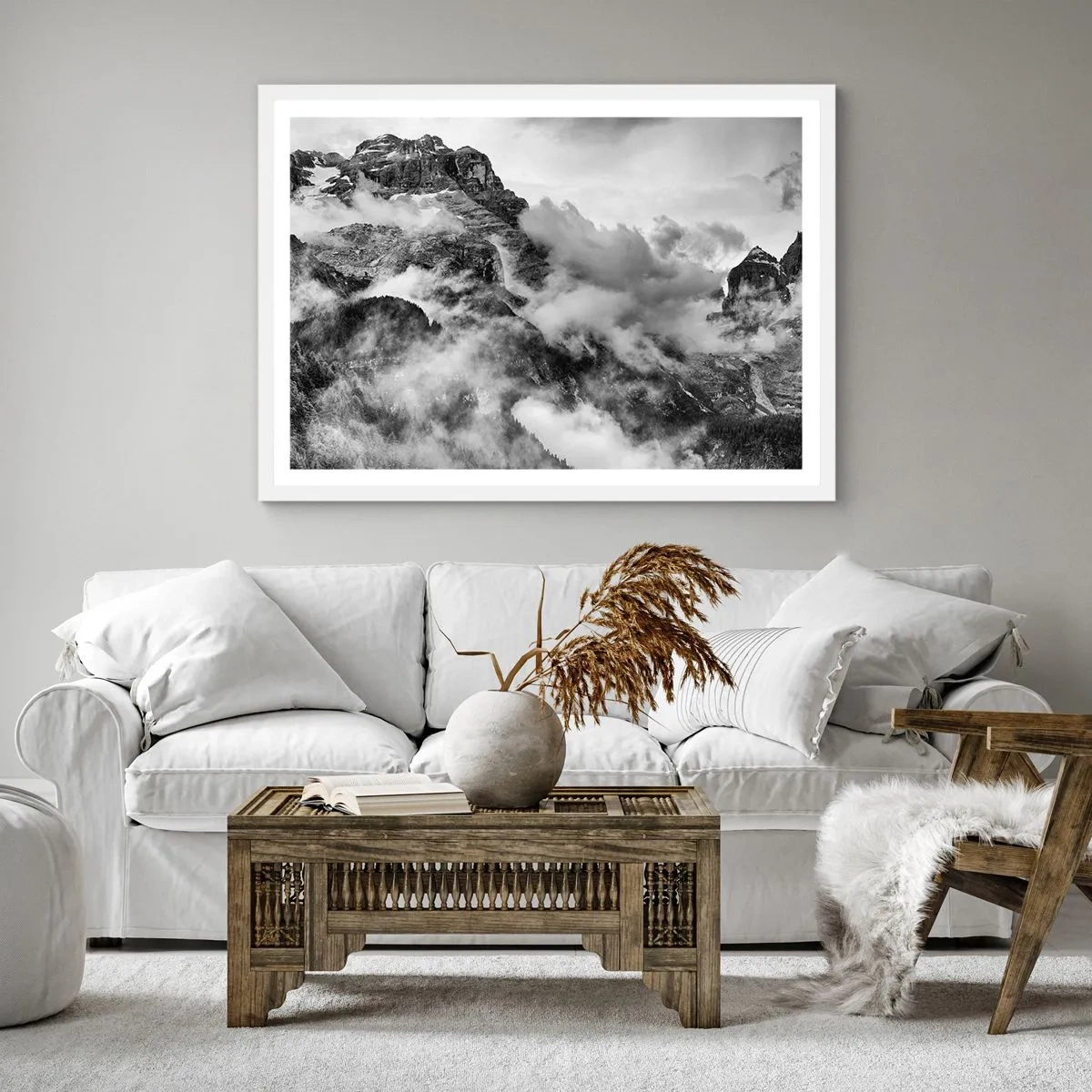 Poster in einem weißen Rahmen - Schön und grausam - 50x50 cm