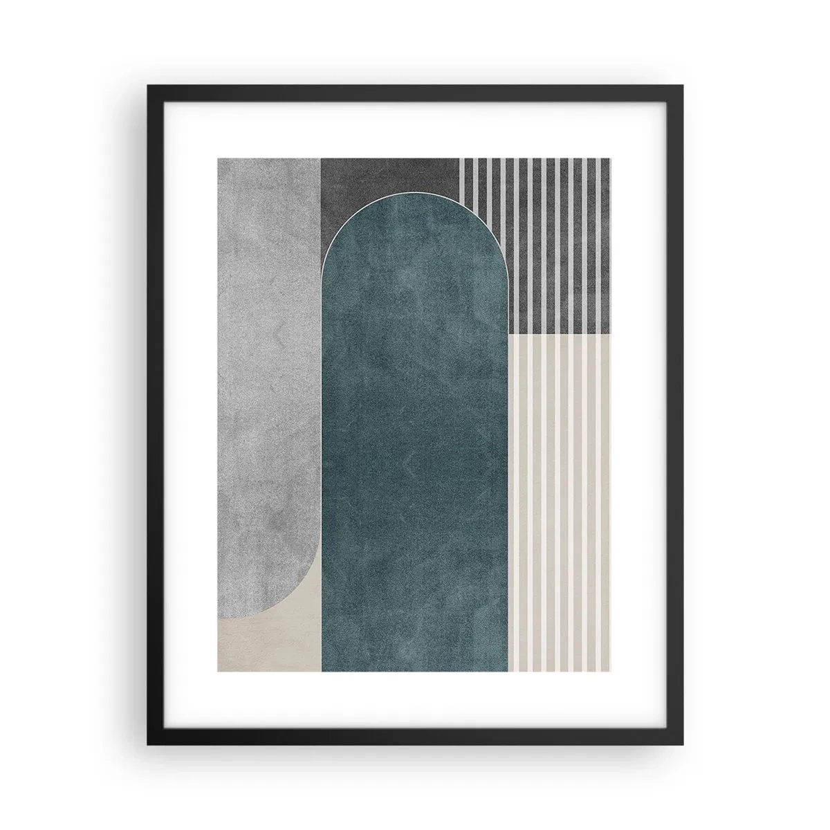 Poster in einem schwarzem Rahmen - Komposition auf der Ebene - 40x50 cm