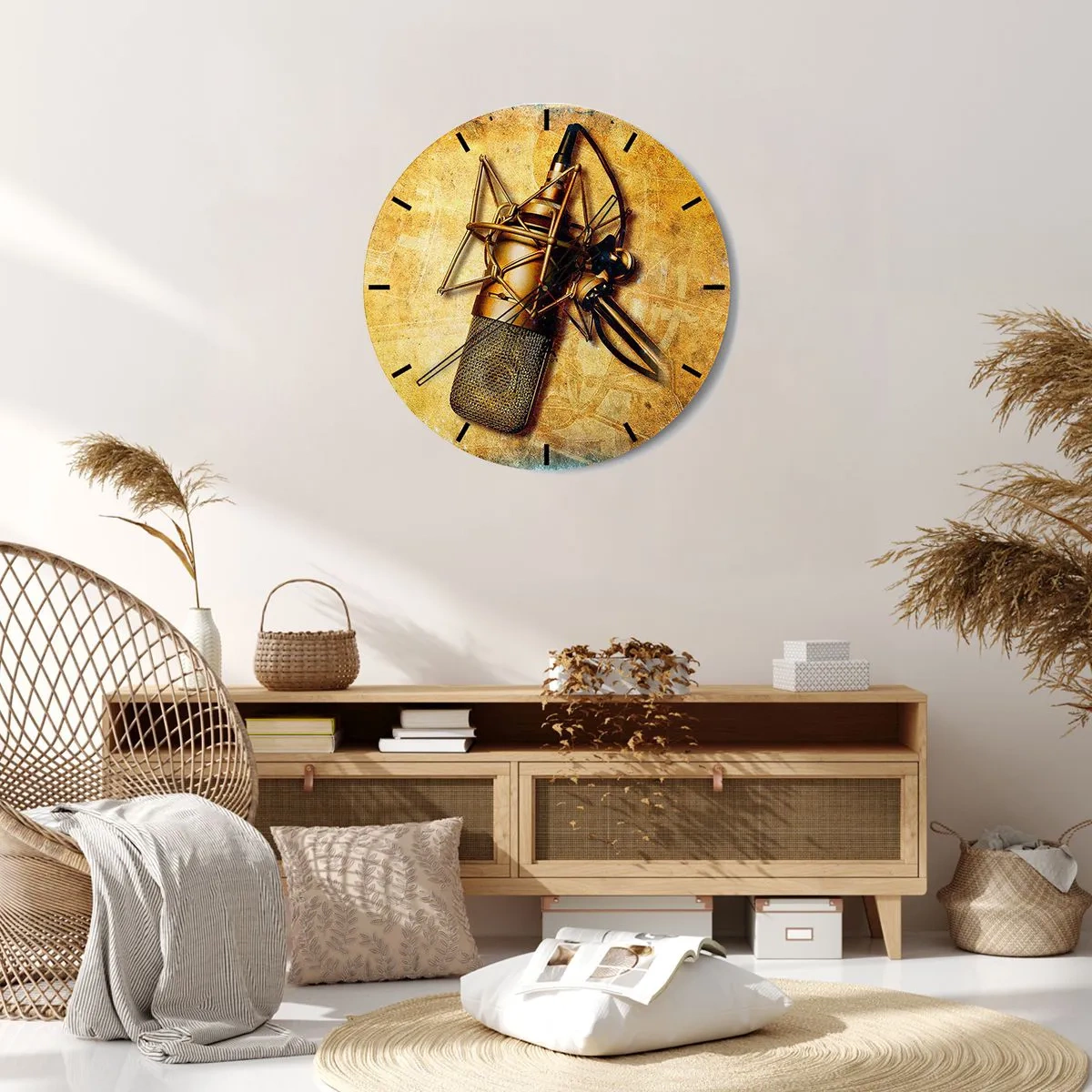 Wanduhr - Glasuhr - Die goldenen Jahre des Radios - 30x30 cm