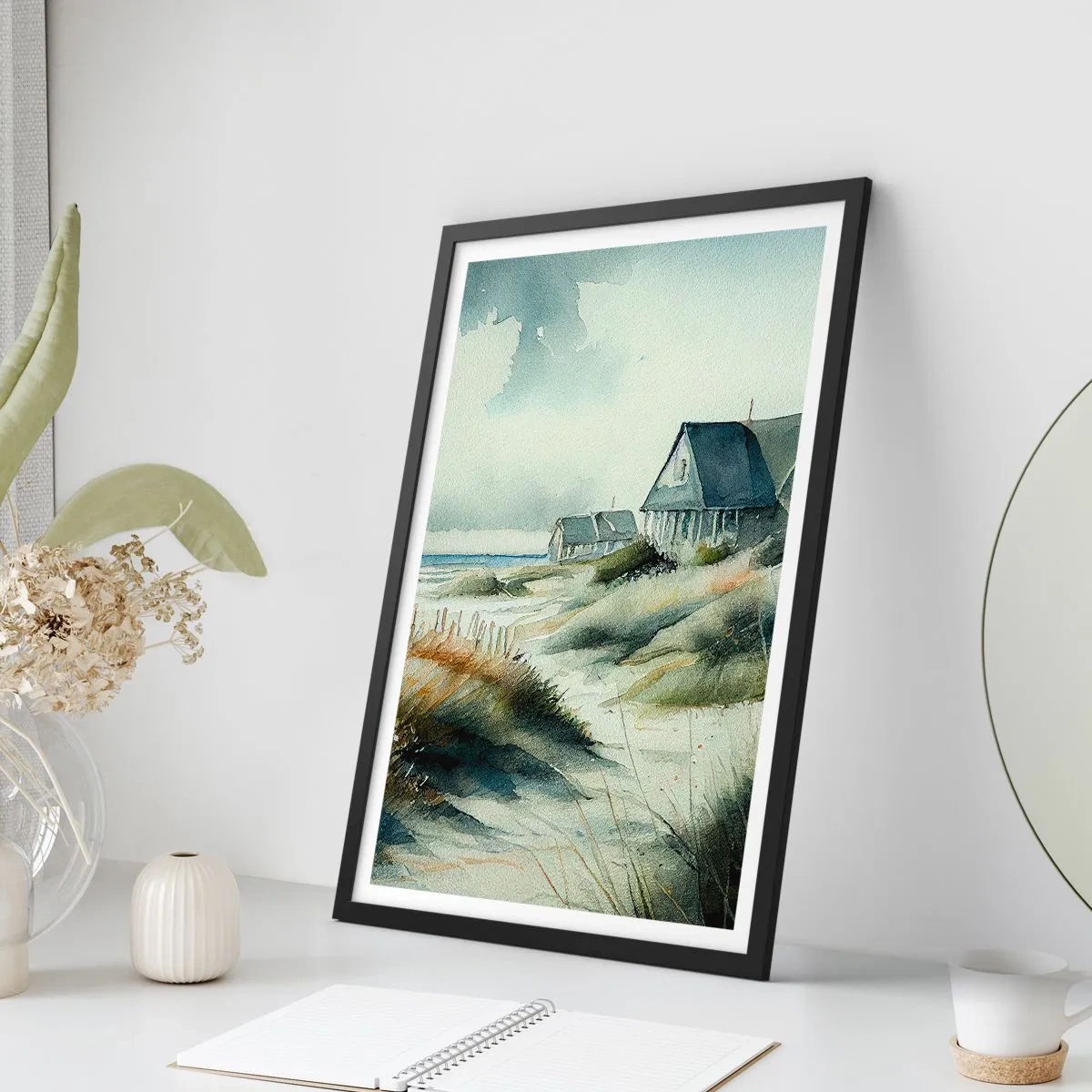 Poster in einem schwarzem Rahmen - Abseits vom Trubel - 30x40 cm