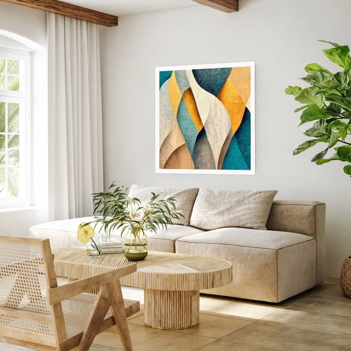 Poster - Rhythmus und Welle - 50x50 cm