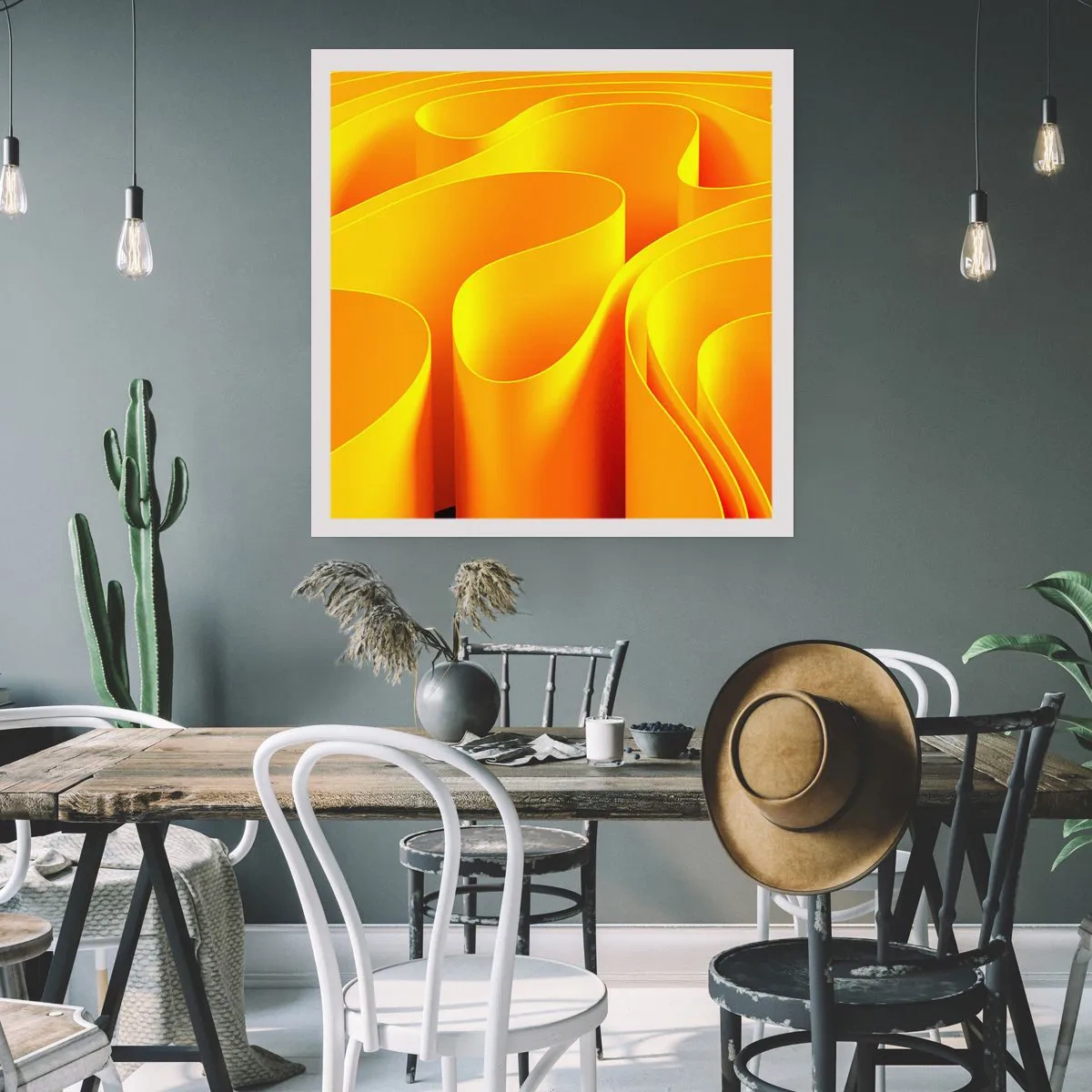 Poster - Wie Sonnenwellen - 50x50 cm