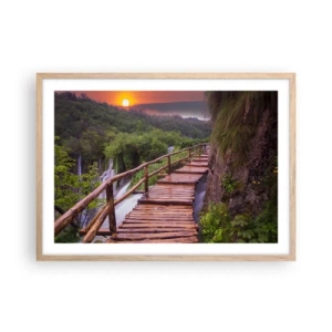 Poster in einem Rahmen aus heller Eiche - Schönheit jenseits des Glaubens - 70x50 cm