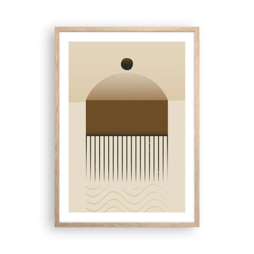 Poster in einem Rahmen aus heller Eiche - Verschiedene Staaten - 50x70 cm