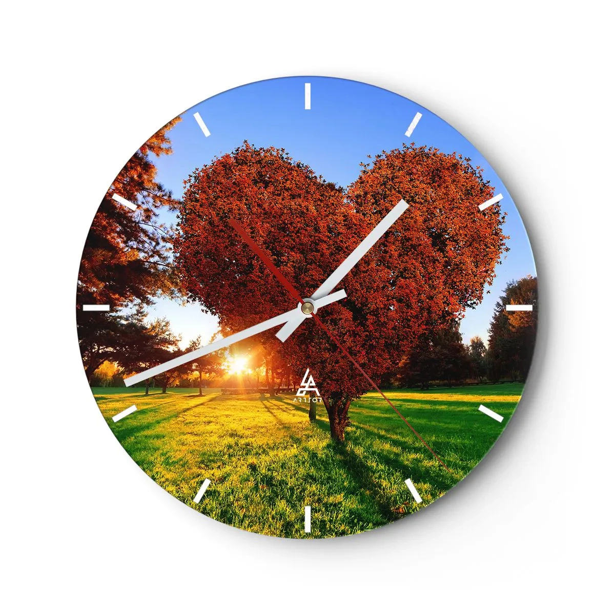 Wanduhr - Glasuhr - Und wie man den Herbst nicht liebt - 40x40 cm