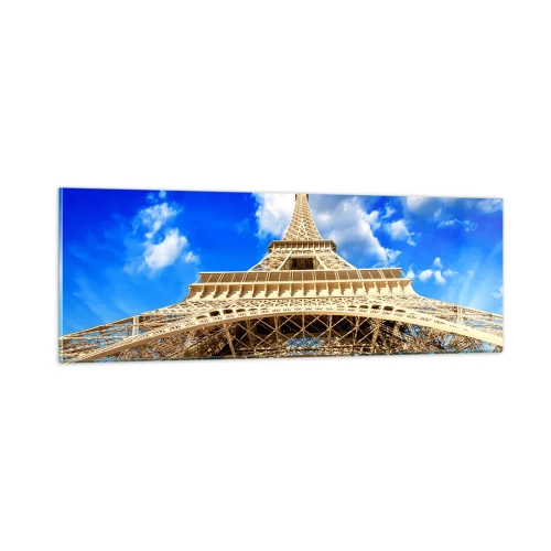 Glasbild - Bild auf glas - In den Himmel und in die Wolken gehen - 90x30 cm