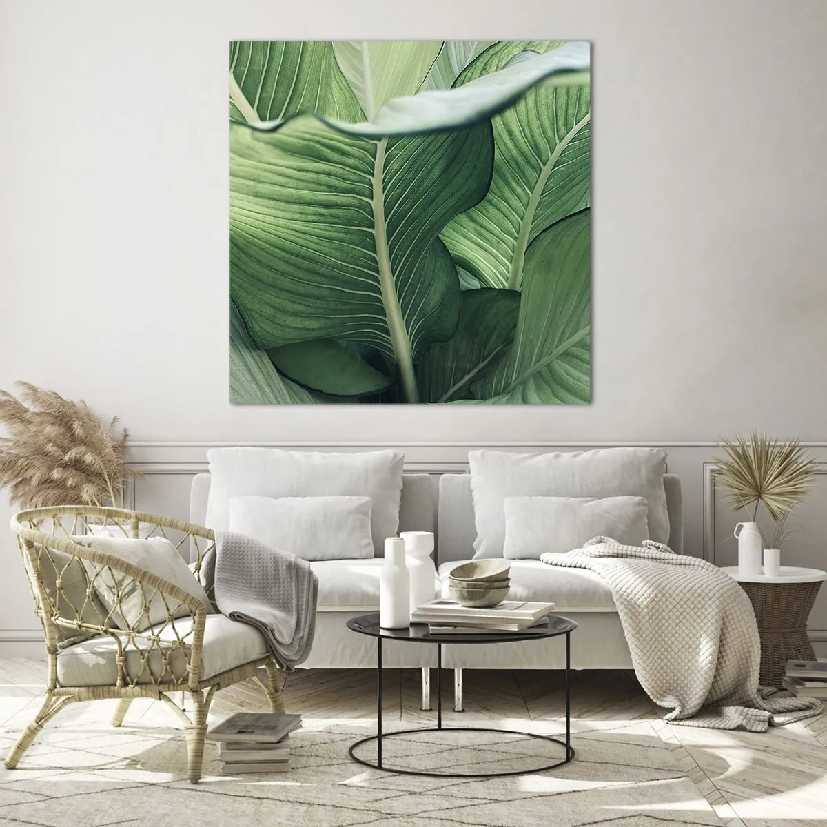 Glasbild - Bild auf glas - Intensiv grünes Leben - 50x50 cm