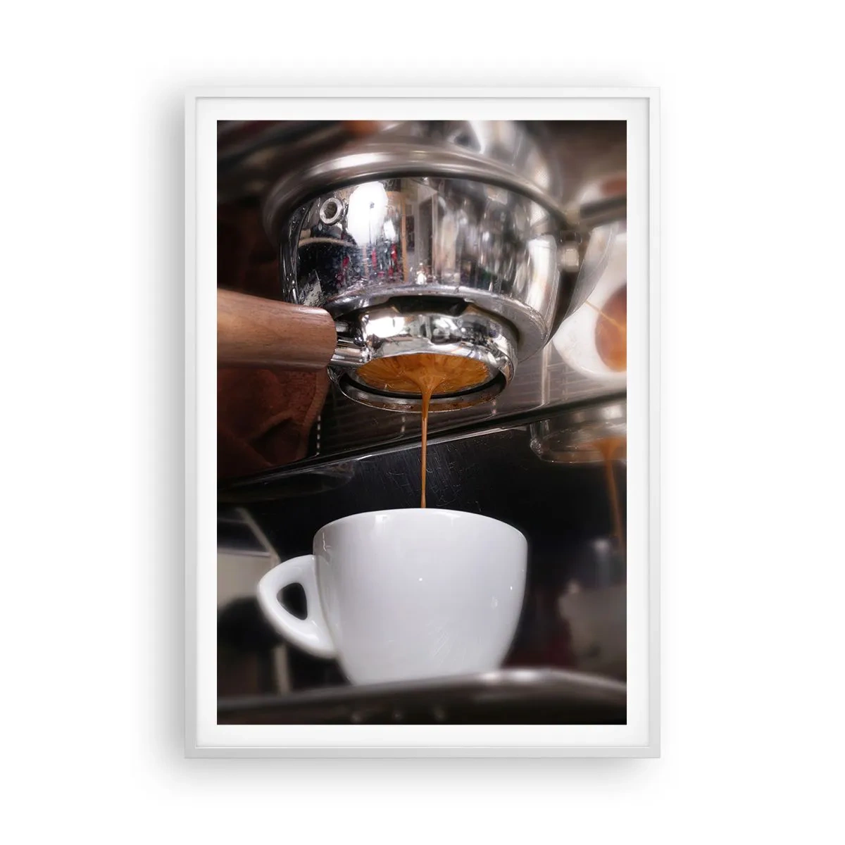 Poster in einem weißen Rahmen - Gute Zeit des Tages - 70x100 cm