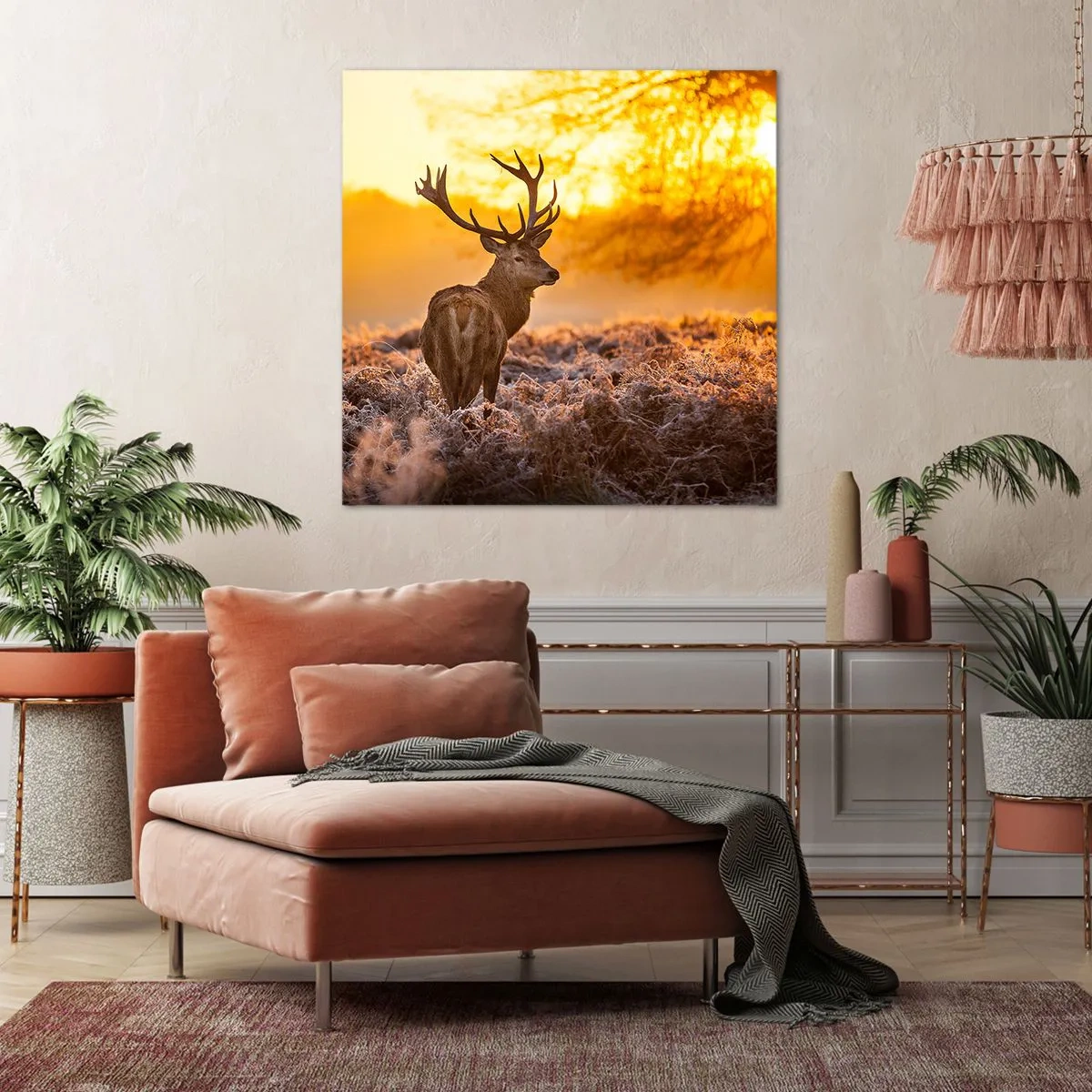 Bild auf Leinwand - Leinwandbild - König des Herbstwaldes - 70x70 cm