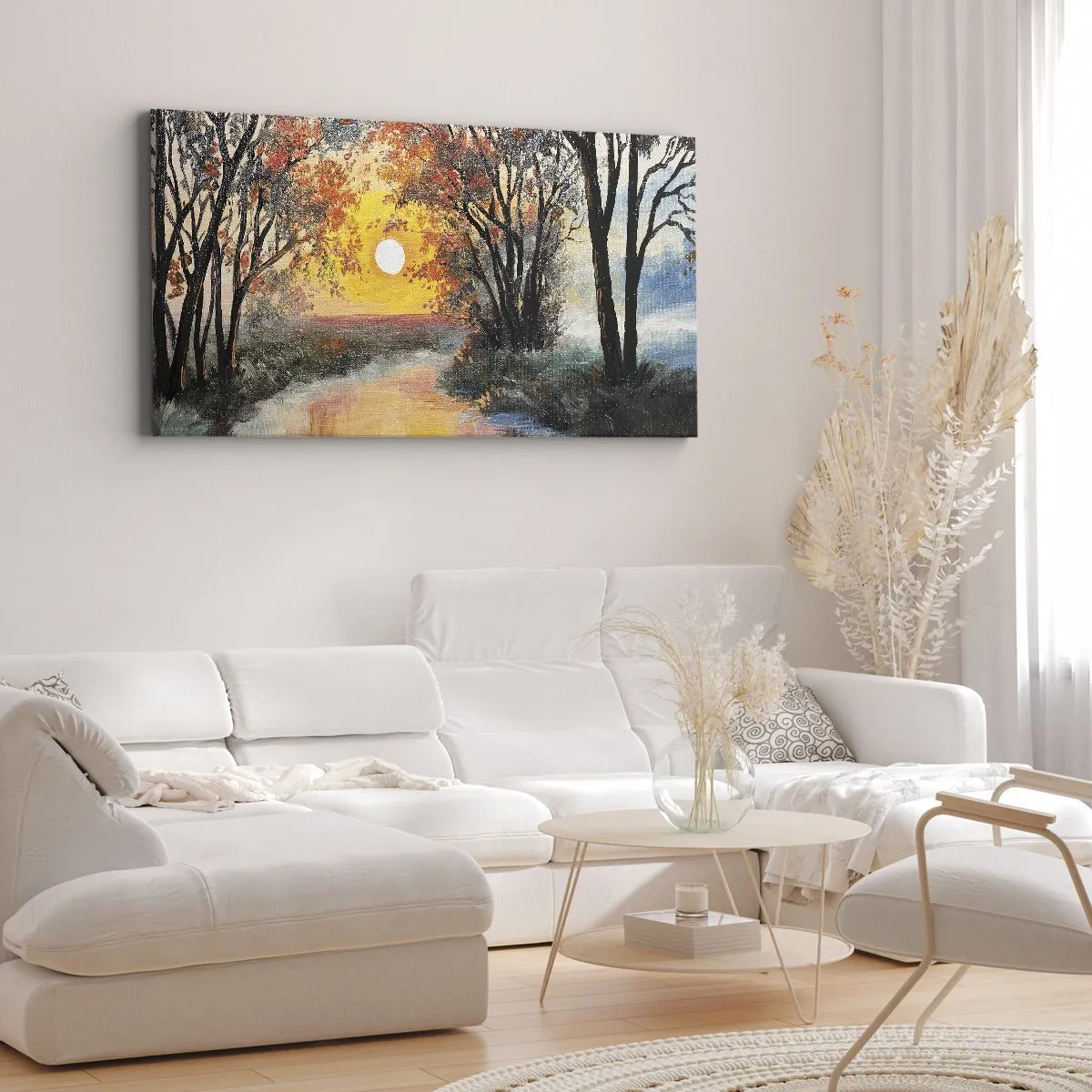 Bild auf Leinwand - Leinwandbild - Herbststimmung - 100x40 cm
