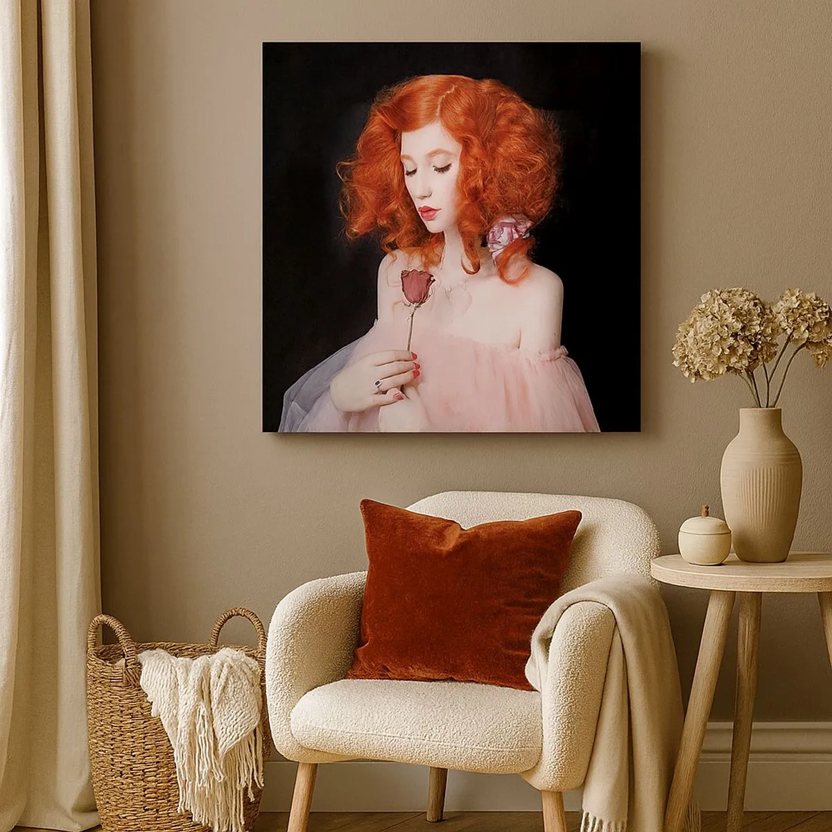 Bild auf Leinwand - Leinwandbild - Im barocken Stil - 30x30 cm