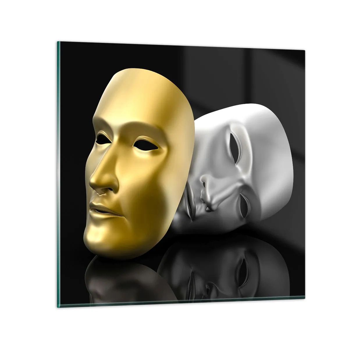 Glasbild - Bild auf glas - Das Leben ist wie ein Theater - 60x60 cm