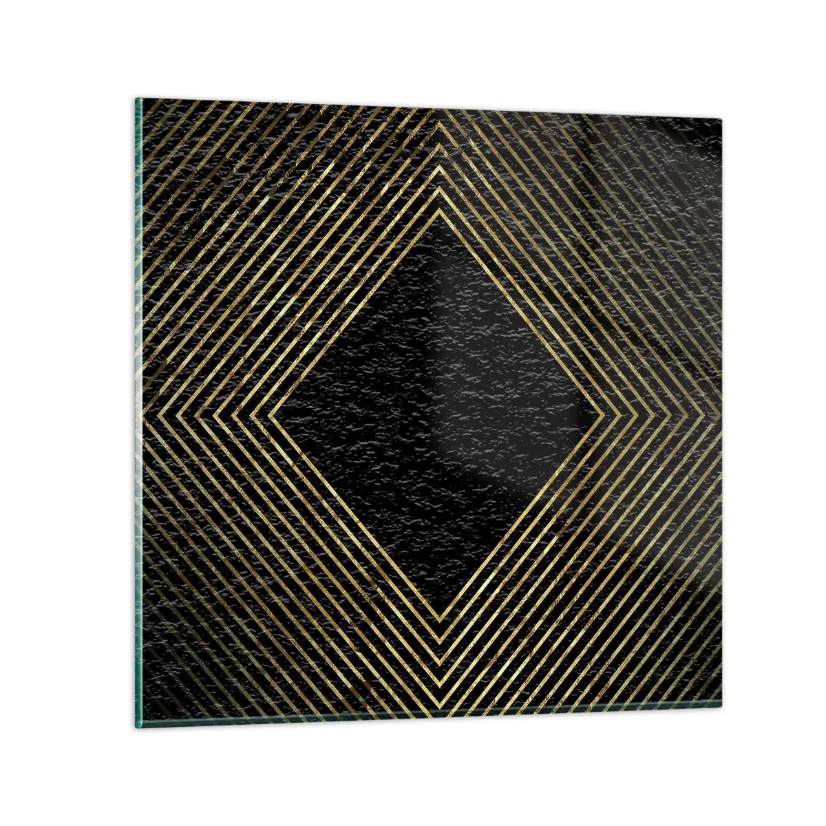 Glasbild - Bild auf glas - Geometrie im glamourösen Stil - 30x30 cm