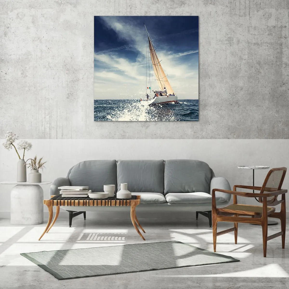 Glasbild - Bild auf glas - Sie werden uns nicht einholen! - 60x60 cm